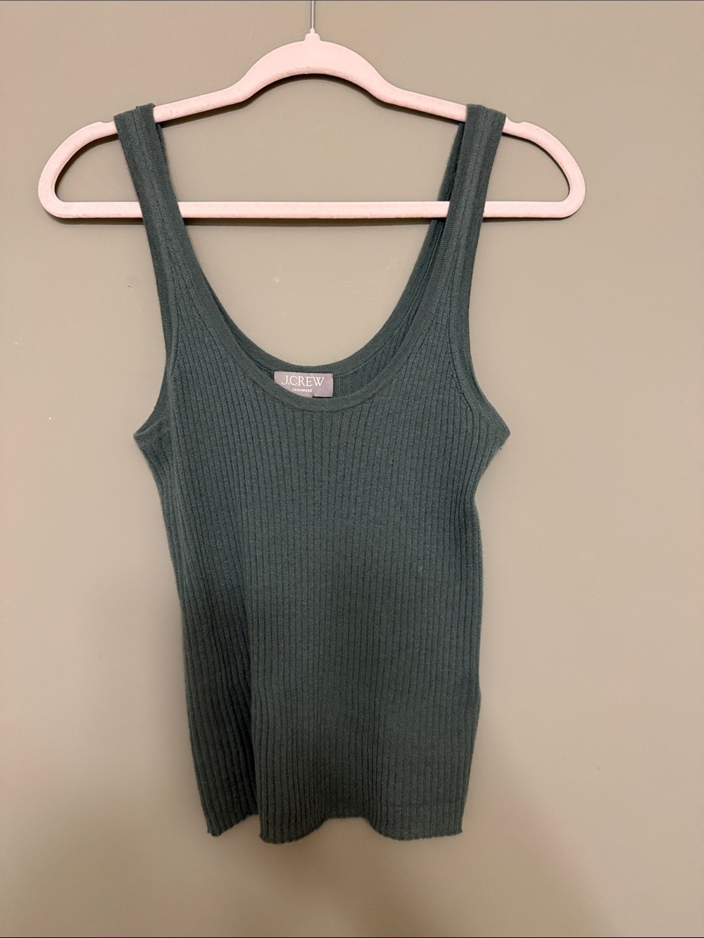 J. Crew cashmere Ribbed Scoop Tank
